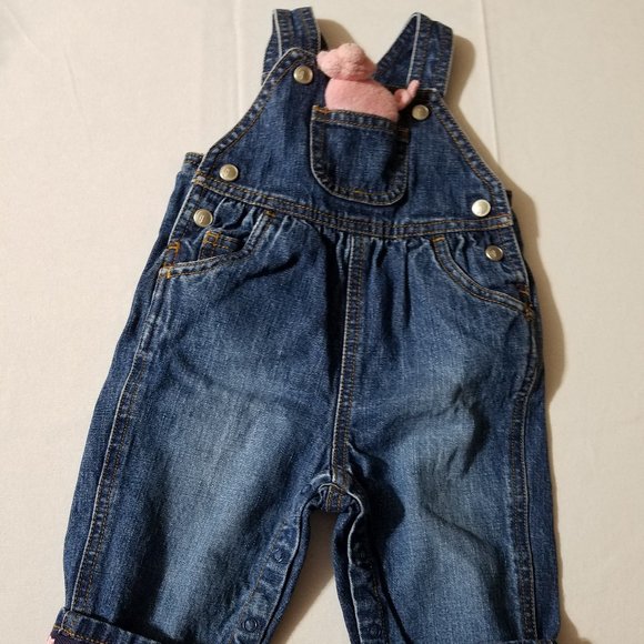 Gymboree Animal Crackers 0-3 month VGUC overalls pig attached. - Picture 1 of 5